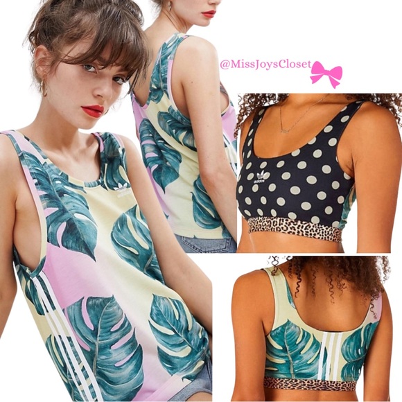 FARM RIO X ADIDAS - Monstera Leaves Tank Top Matching Set - Bundle - Picture 1 of 7